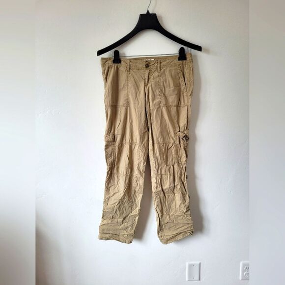 So Y2K Cargo Pants Tan Brown Utility Gorpcore 90s Baggy Grunge Outdoor Low Rise - Picture 1 of 9